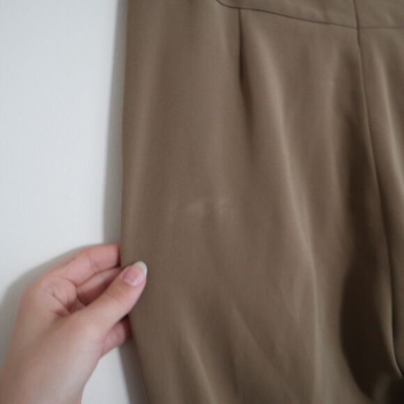 Escada Size 36 US S Talisa Trouser 'Antique Gold' Tan Wide Leg Pants - Picture 10 of 10